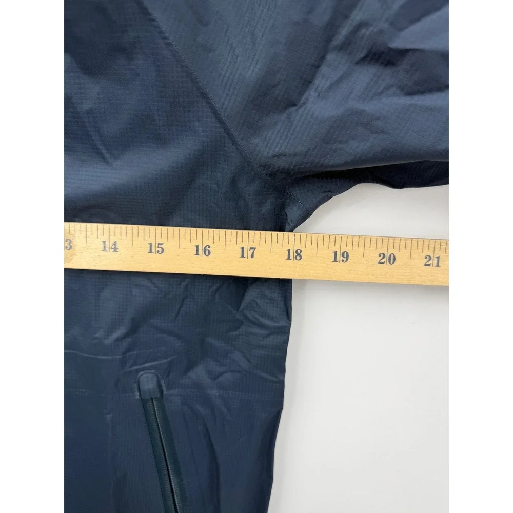 REI Co-op Rainwall Rain Jacket Kids Large 14-16 Navy Blue Waterproof Hooded